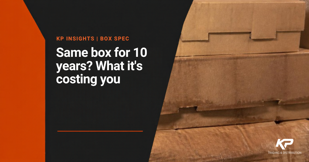 Same box for 10 years? What it's costing you, KP Trading and Distribution. Photo is illustrative.