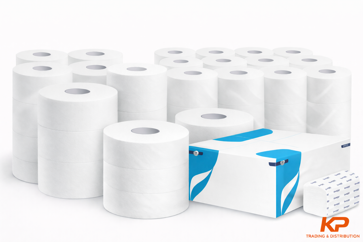 Bulk toilet rolls for workplace washrooms