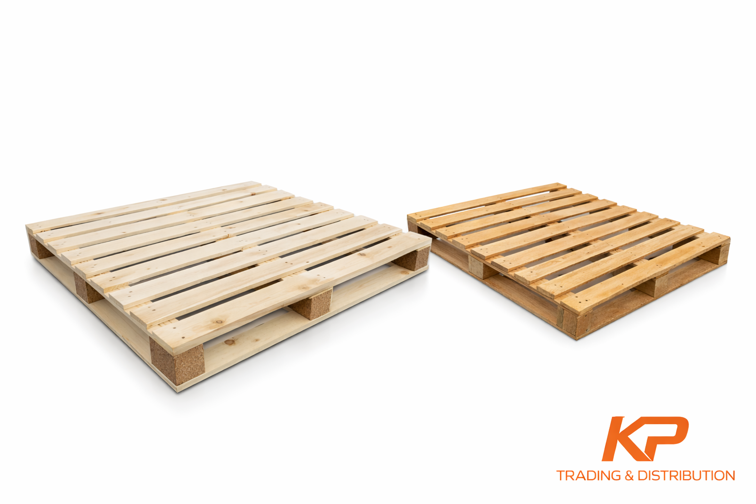 White pallets for factory and warehouse stock